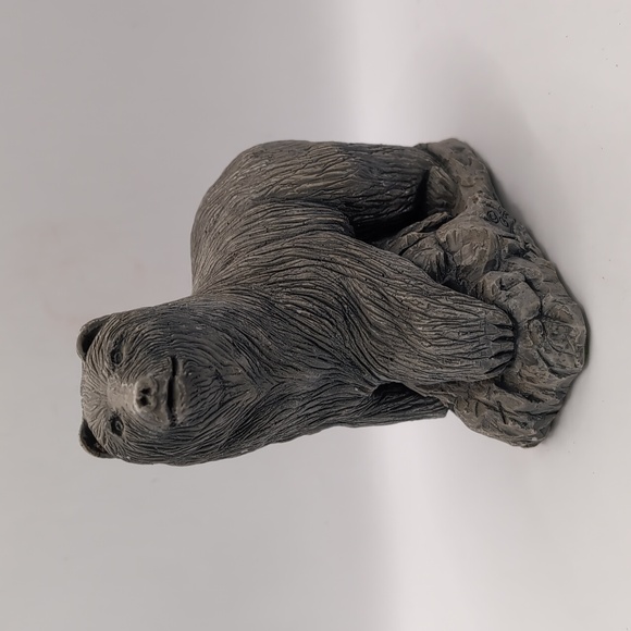 1985 Mount St. Helens Volcanic Ash Sculpture Black Bear - Hand Crafted & Signed - Picture 2 of 12